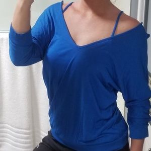 Royal blue casual top